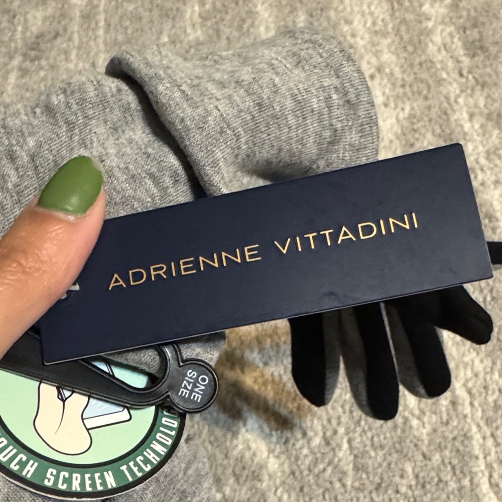 Adrienne Vittadini Two-Tone Floral Gloves - Picture 3 of 3